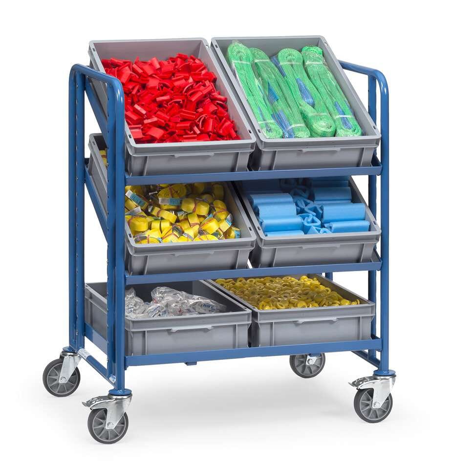 Servante pour 6 bacs plastiques