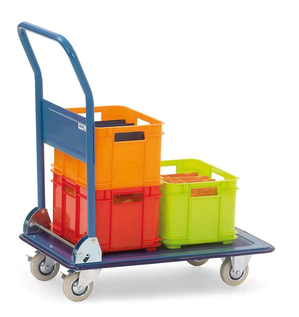 Chariot pliant à dossier en acier