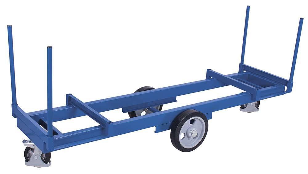Chariot pour long matérial avec 4 montants