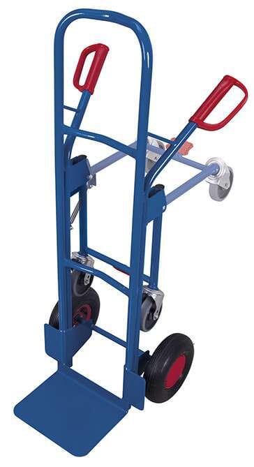 Diable en tube d'acier avec 2 roues de support