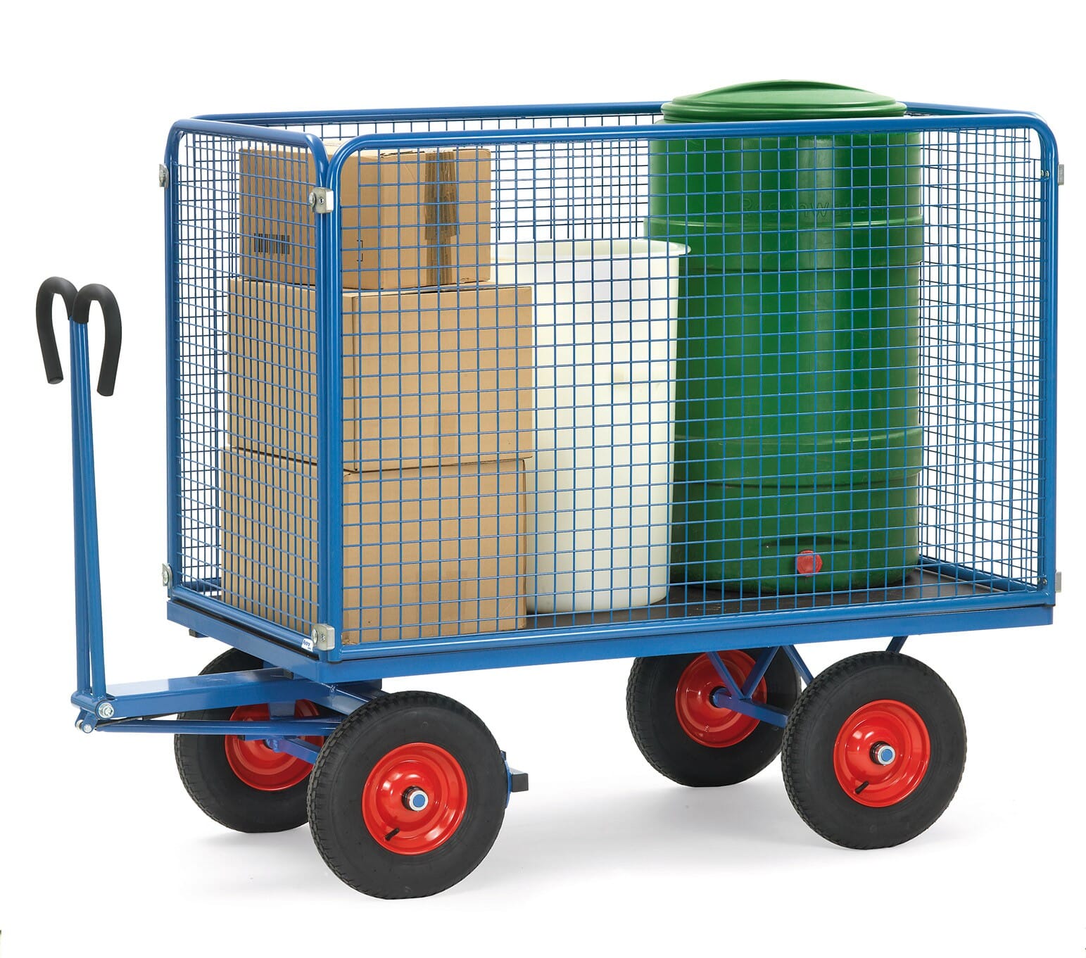 Remorque à bras 4 ridelles longues