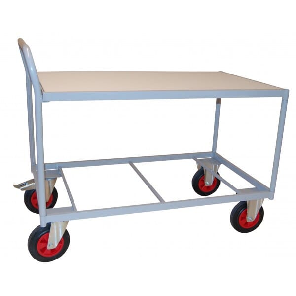 Desserte en mélaminé à 2 plateaux