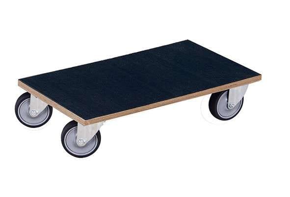Plateau roulant avec roulettes pivotantes en caoutchouc thermo plastique