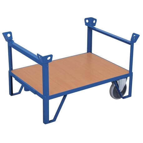 Plateau roulant avec 2 dossiers en façade Plateau roulant avec 2 dossiers en façade