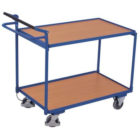 Chariot à 2 plateaux avec système de blocage et de déblocage Chariot à 2 plateaux avec système de blocage et de déblocage