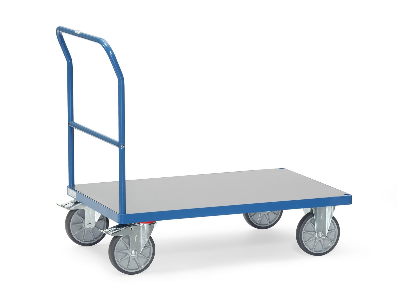 Chariot à dossier de poussée avec plateau en PVC dur