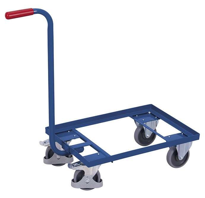 Chariot col de cygne à 1 plateau tubulaire carré