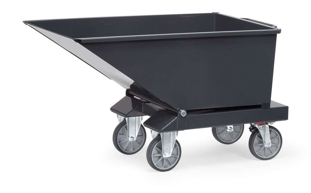 Benne basculante chariot en gris anthracite