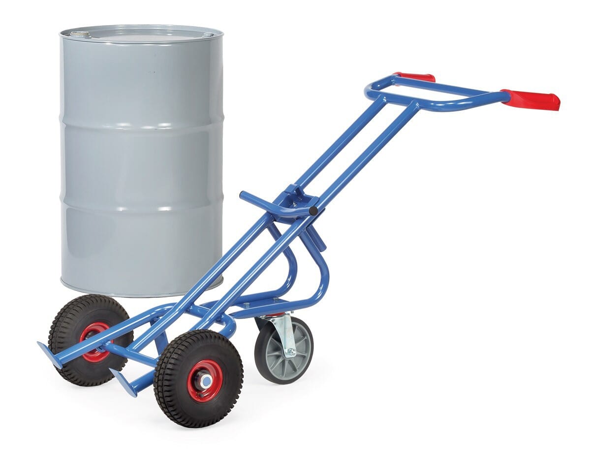 Diable à fût avec roue de support