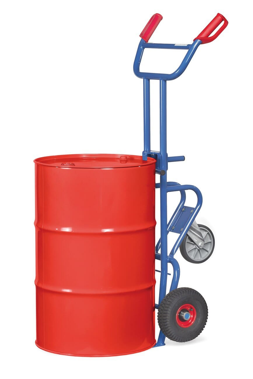 Diable à fût avec roue de support