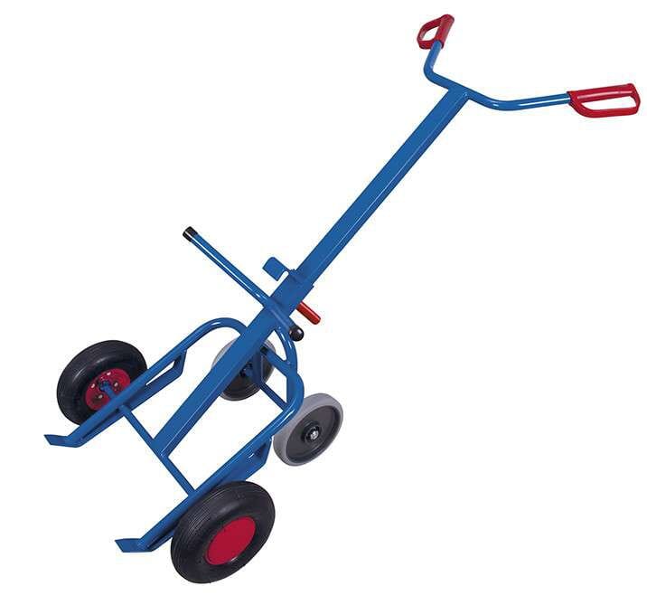 image cover Diable porte-fûts avec 2 roulettes de support