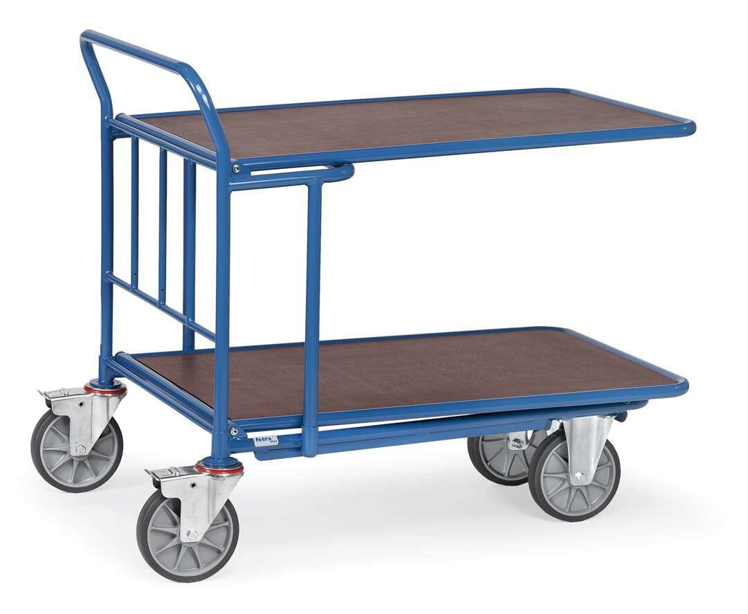 Chariot emboîtable à 2 étagères