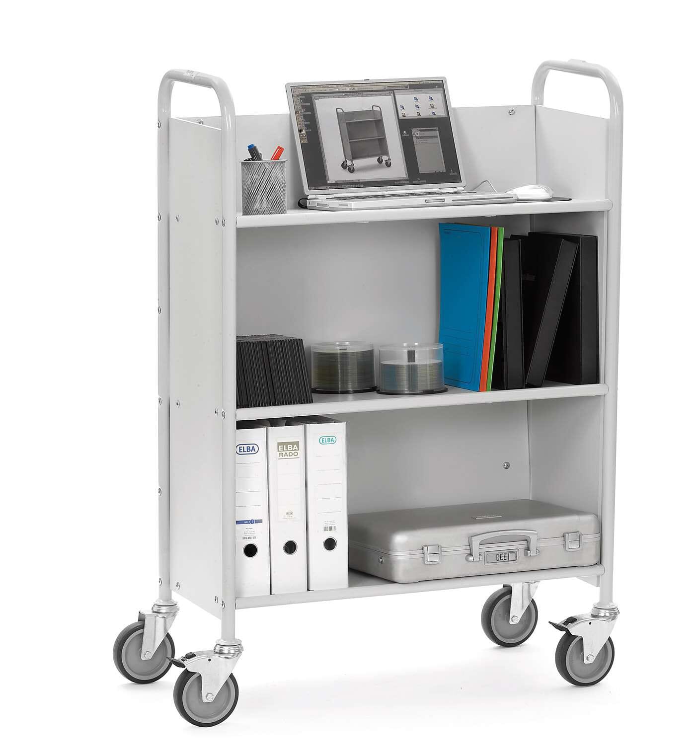 Chariot de bureau à plateaux inclinés