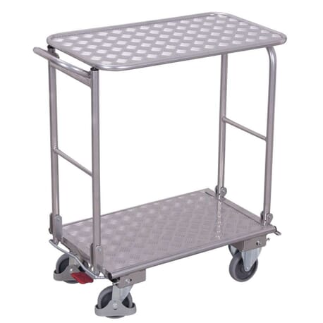 image cover Chariot pliant en aluminium à 2 plateaux