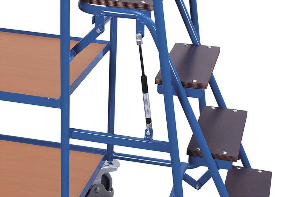 Chariot haut préparateur de commandes avec 3 plateaux