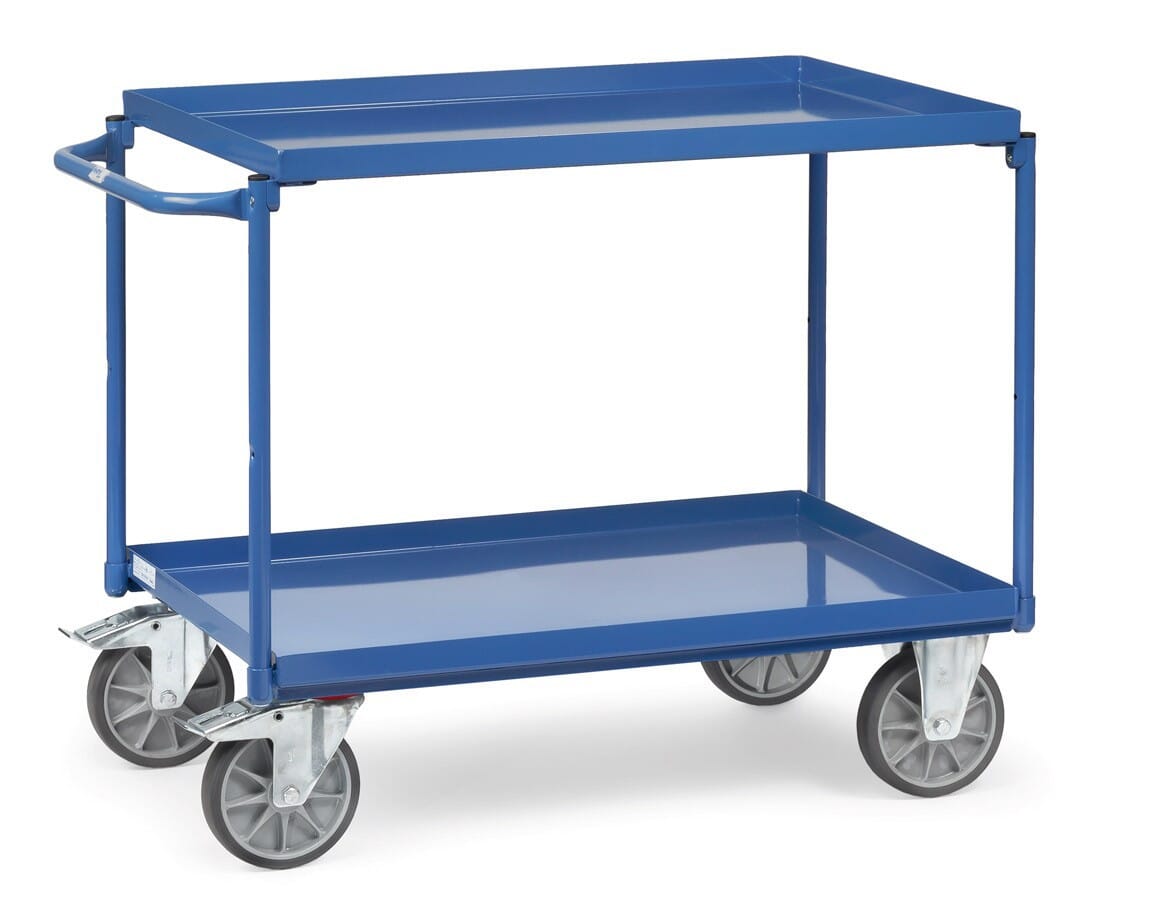 image cover Servante d'atelier à 2 plateaux tôlés avec...