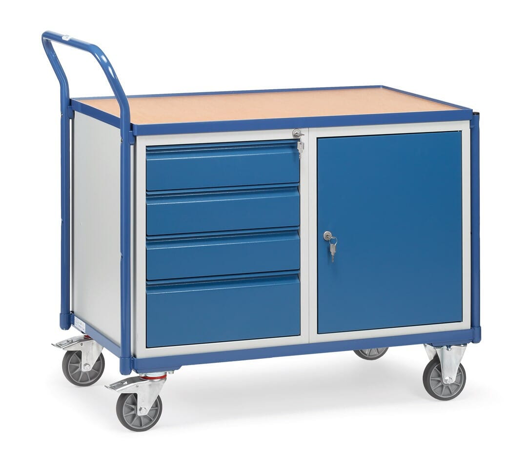 image cover Servante d'atelier avec placard et 4 tiroirs