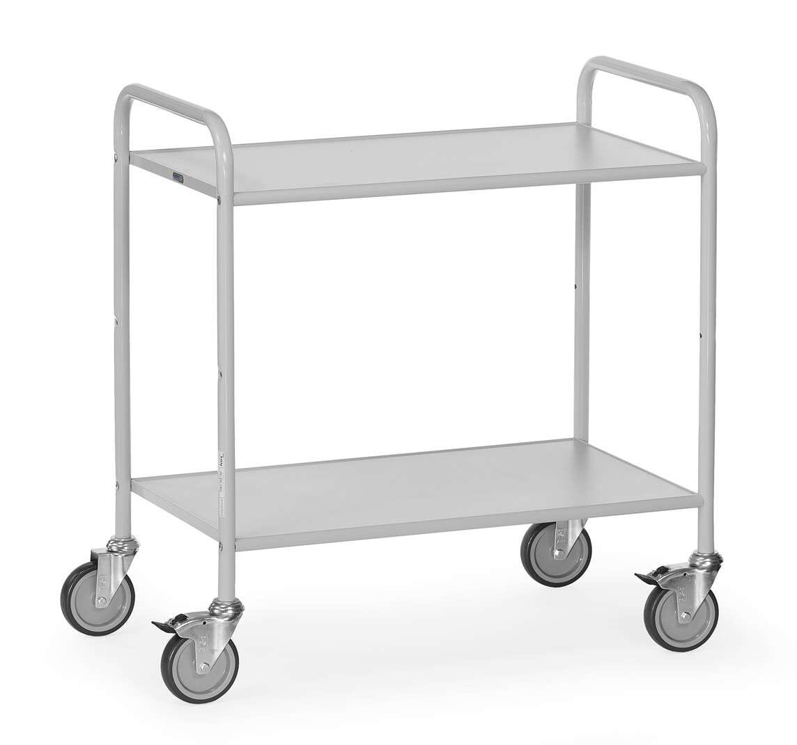 image cover Chariot de service à 2 plateaux gris clair