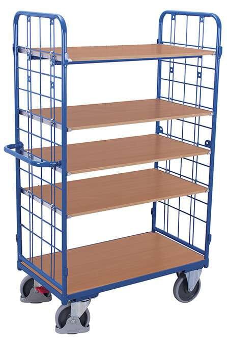 image cover Chariot haut à 5 étagères et 2 ridelles