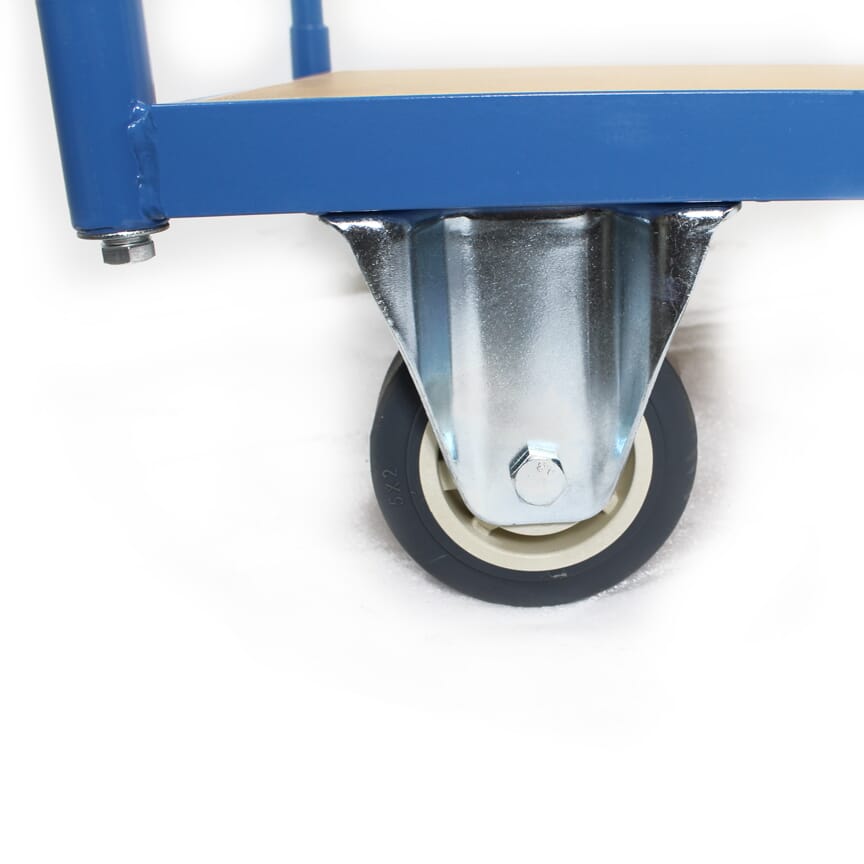 Chariot à 2 plateaux en mélaminé, charge 300 kg, plateau 1000x600 mm