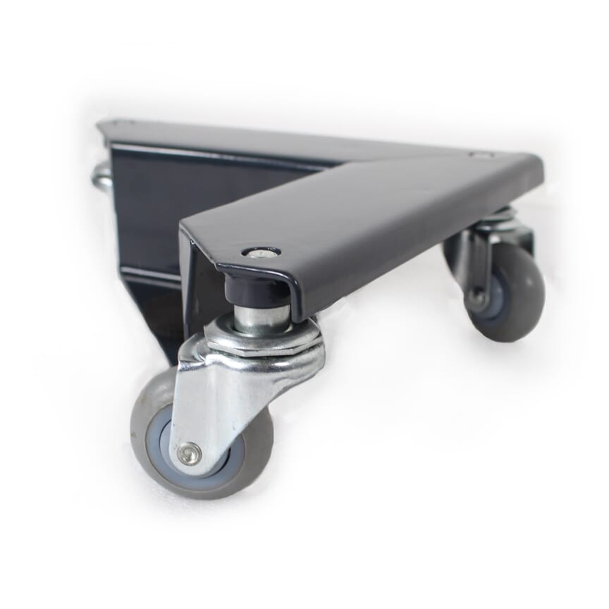 Coins roulants en gris, charge 600 kg