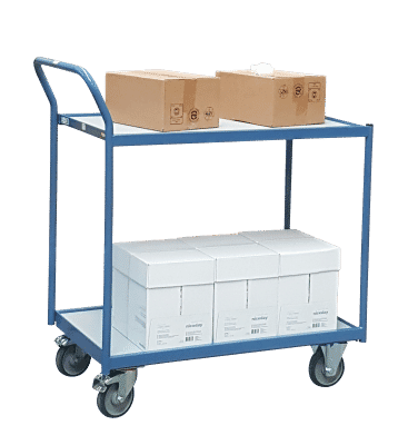 Servante FIMM 250 kg 2 plateaux 850x500 mm mélaminé gris