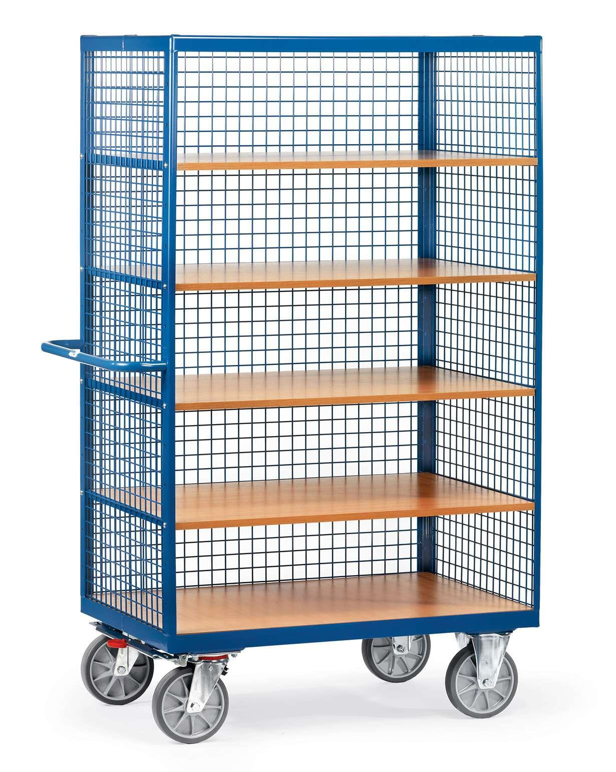 image cover Chariot haut fermé à 1 plateau fixe et 4...