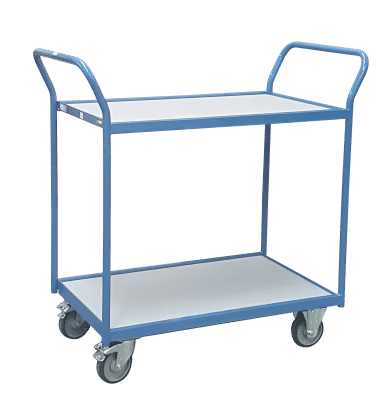 Servante FIMM 250 kg 2 plateaux 850x500 mm mélaminé gris