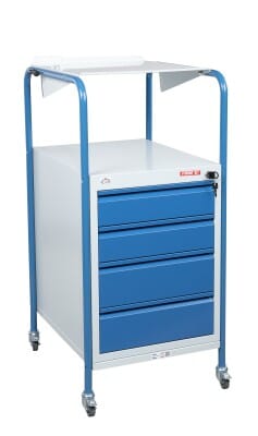 Pupitre FIMM à plan inclinable 1 bloc tiroirs sur roulettes