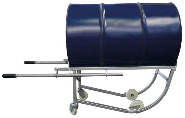 Chariot porte-fût basculant galvanisé 300 kg