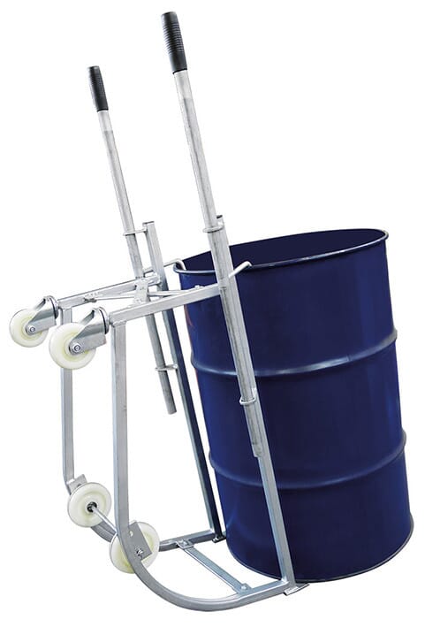 Chariot porte-fût basculant galvanisé 300 kg