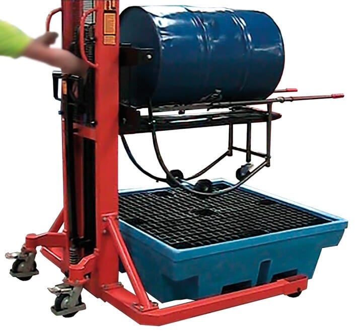 Chariot porte-fût basculant acier 300 kg