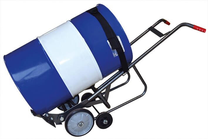 Diable porte-fût acier à basculement assisté 500 kg