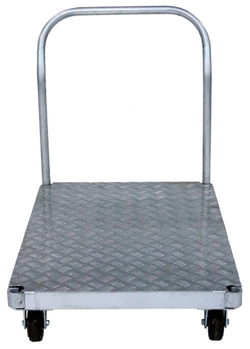 Chariot aluminium charge lourde 900 kg plateau 1830 x 915 mm