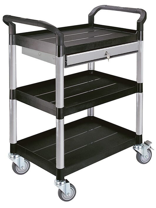 Servante à tiroir 250 kg 3 plateaux / 1 tiroir