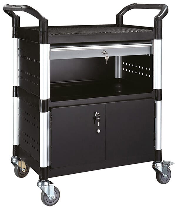 Servante à tiroir 250 kg 3 plateaux / 1 tiroir