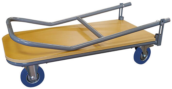 Chariot plateau bois 250 kg dossier fixe