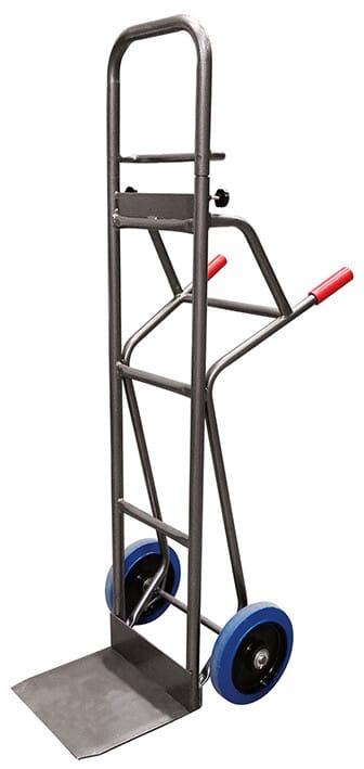 Diable acier tablier télescopique premium 250 kg roues premium caoutchouc élastique noir (RSN)