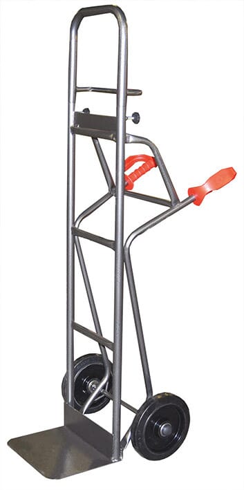 Diable acier tablier télescopique premium 250 kg roues premium caoutchouc élastique noir (RSN)