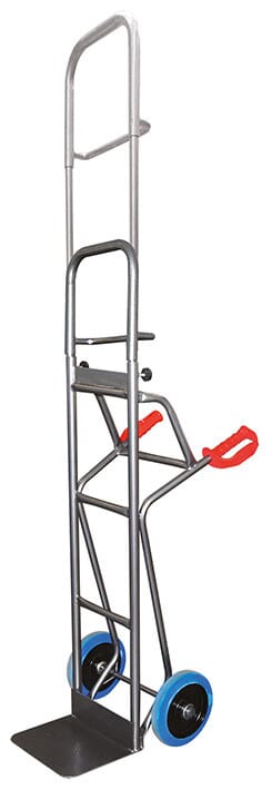 Diable acier tablier télescopique premium 250 kg roues premium caoutchouc élastique noir (RSN)