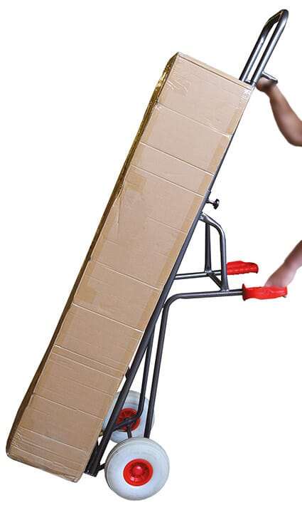 Diable acier tablier télescopique premium 250 kg roues premium caoutchouc élastique noir (RSN)