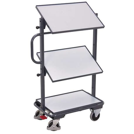 image cover Chariot ESD porte-bacs avec 3 étagères...