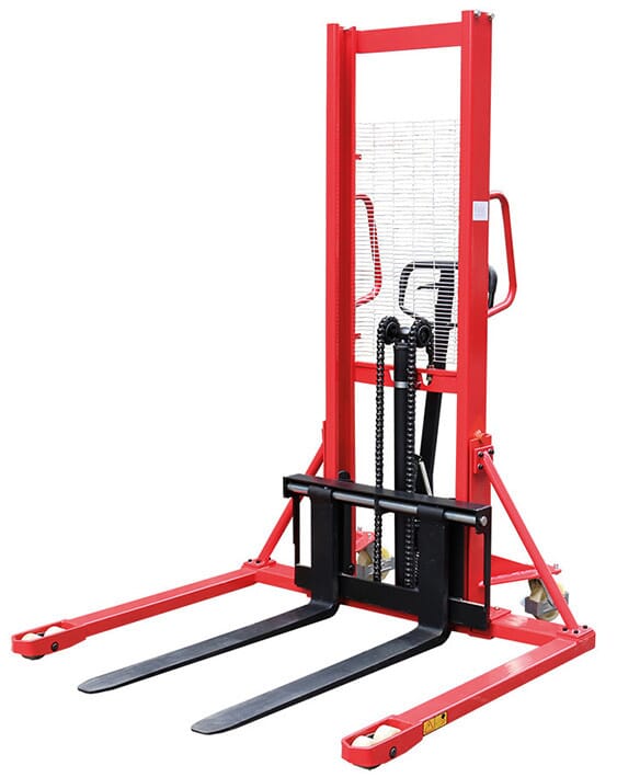 Gerbeur manuel longerons encadrants 1000 kg hauteur 1600 mm