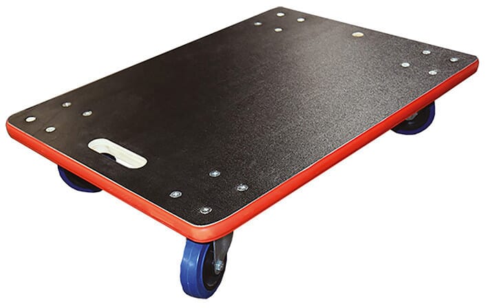 Plateau roulant bois 350 kg 600 x 400 mm roues caoutchouc