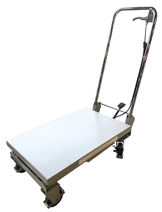 Table élévatrice manuelle aluminium 100 kg