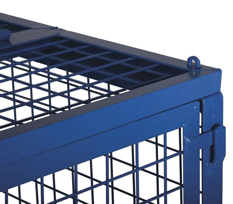 Chariot caisse avec parois grillagées
