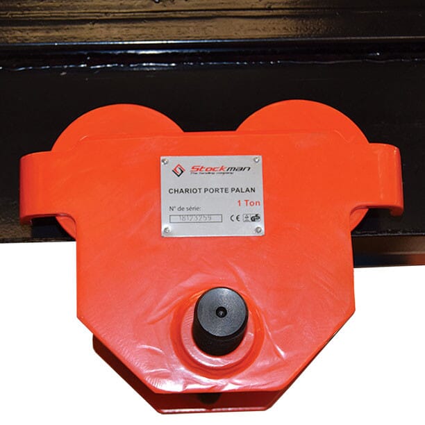 Chariot porte palan manuel mise en place rapide 3000 kg
