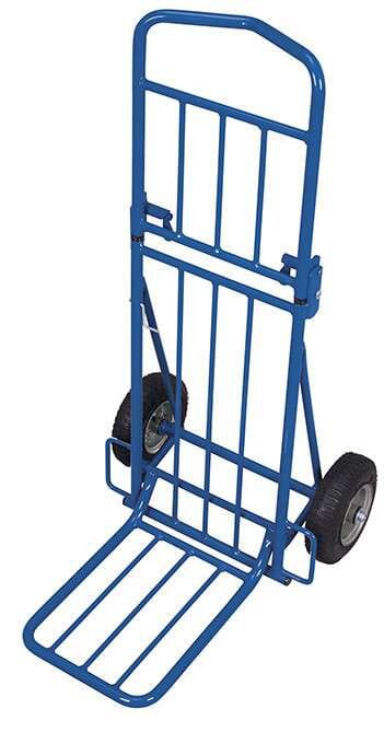 Diable porte-colis pelle doublement rabattable