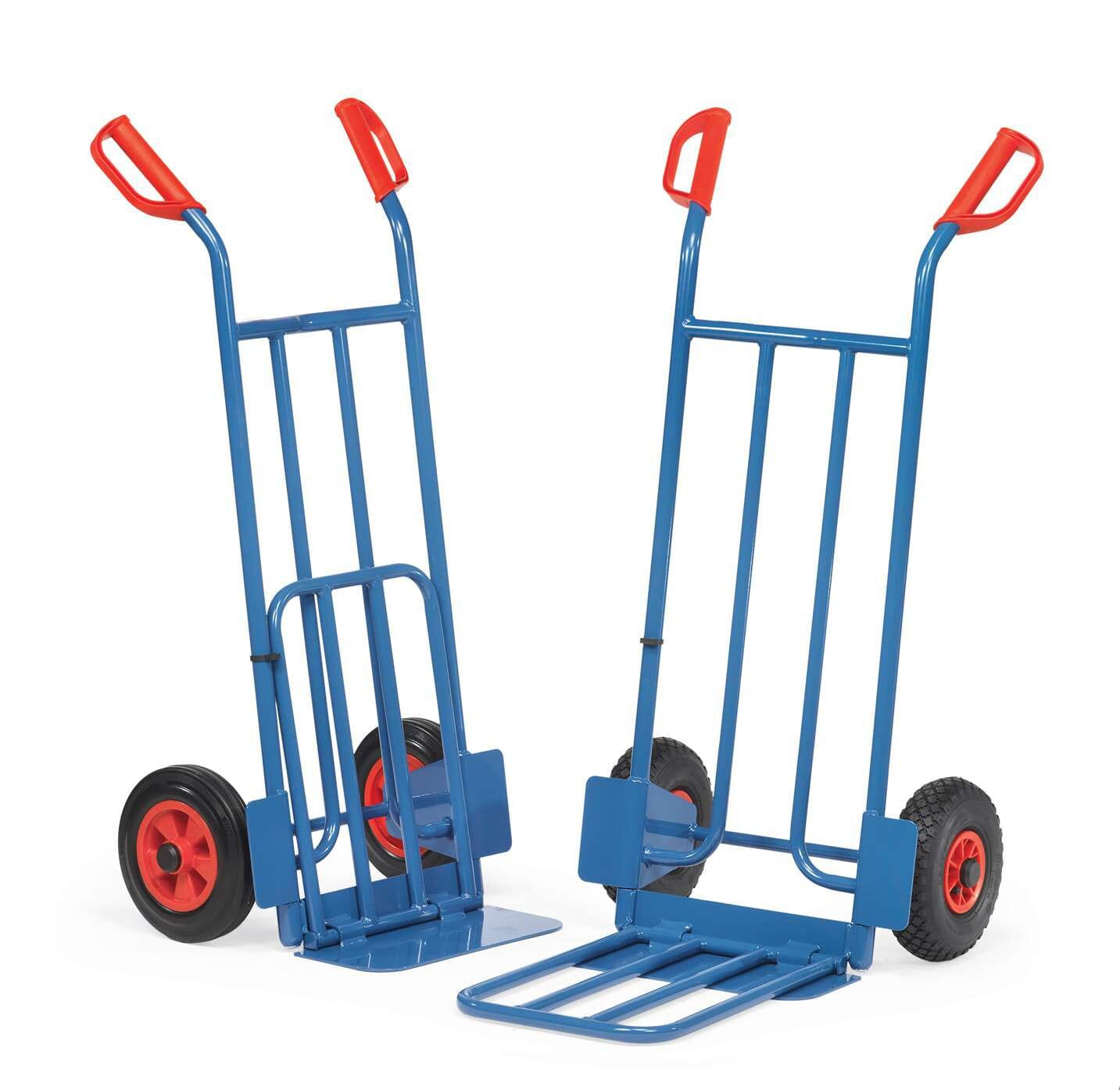 Diable en acier à bavette rabattable