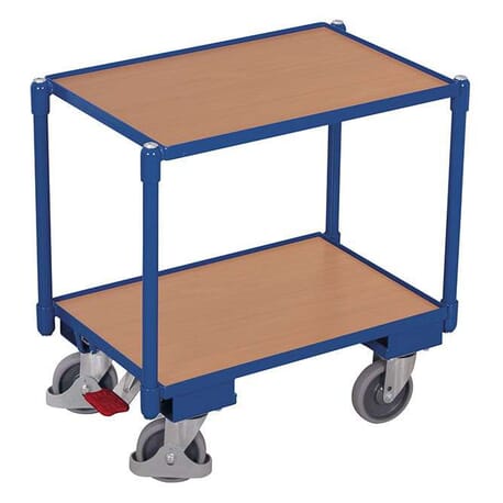 Rouleur multi usages à 2 plateaux en mélaminé Rouleur multi usages à 2 plateaux en mélaminé